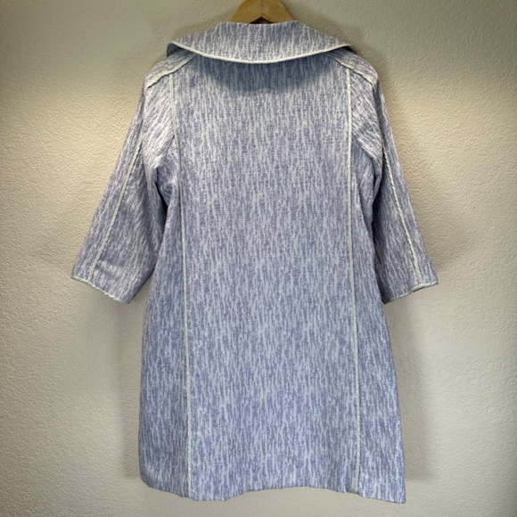 Cynthia Steffe Textured Long Coat Womens M Pockets Lined Silk Blend Business - Picture 2 of 16